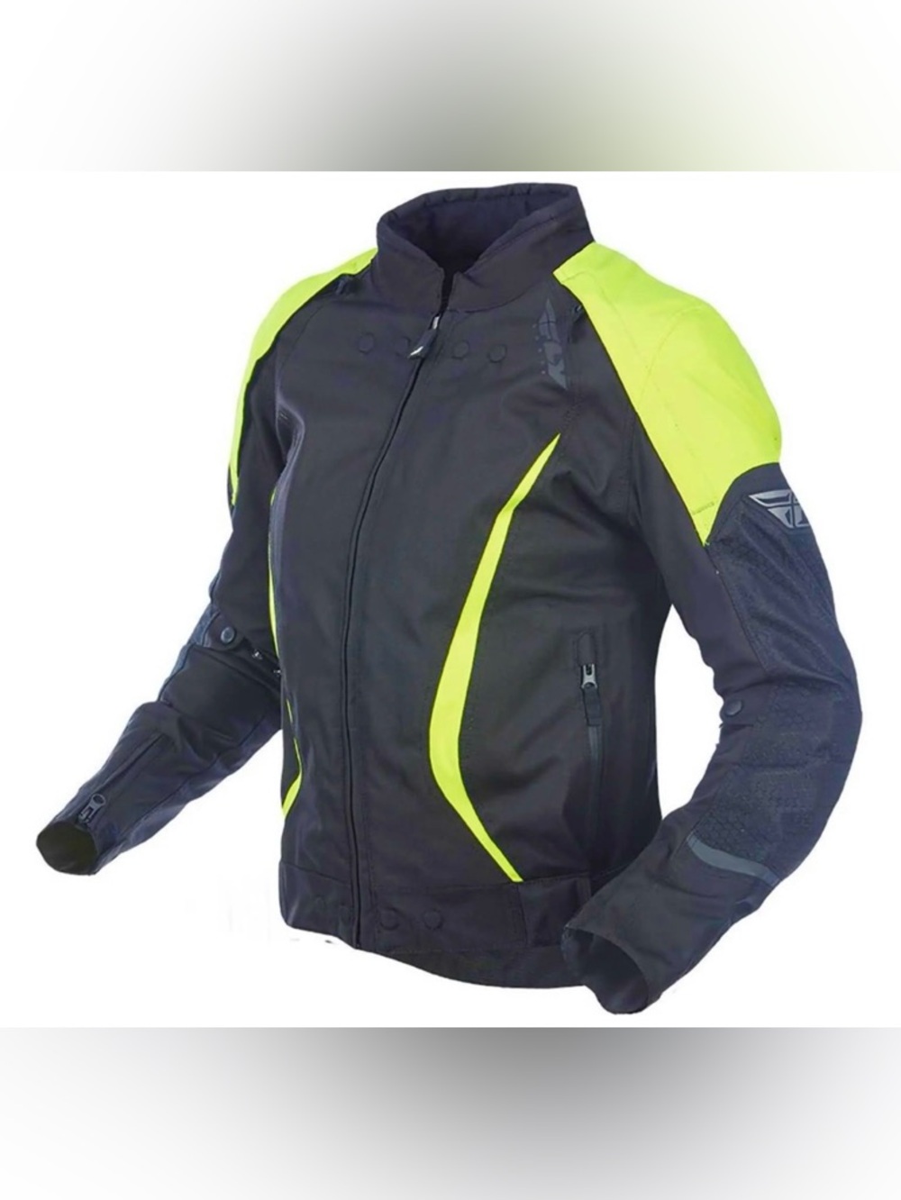 Fly Technical Riding Gear Women’s Jacket Motorcross Hi Vis/Black Armor ~ Sz L